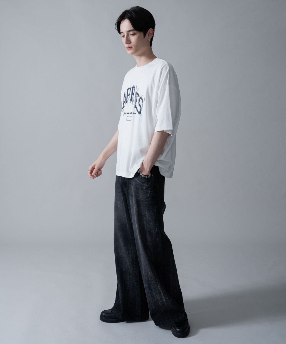 WEGO オフステッチグラフィックT（SS） 