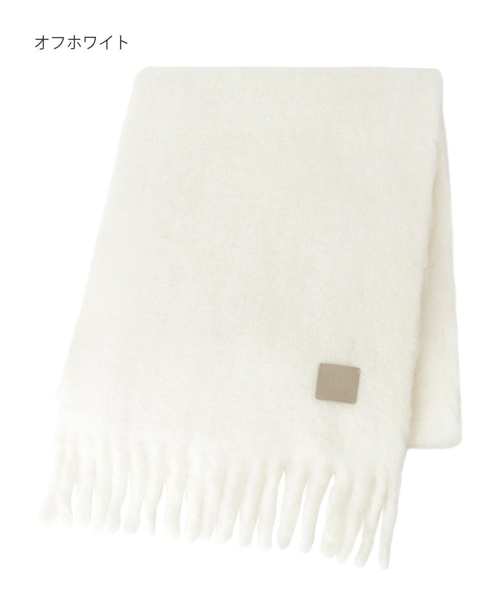 MOONBAT 【WEB限定】FURLA ウール混シャギー無地マフラー/幅40cm 