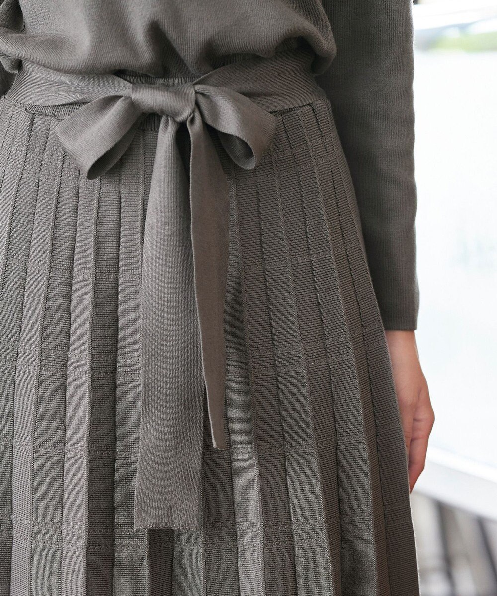 Tiaclasse L 【洗える】1枚で着映えするチェック柄編みニットワンピース 