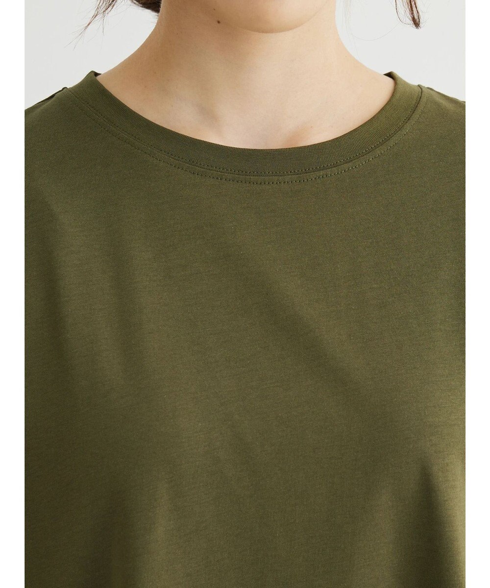 Green Parks 汗じみ防止クルーネックスリットチュニック 