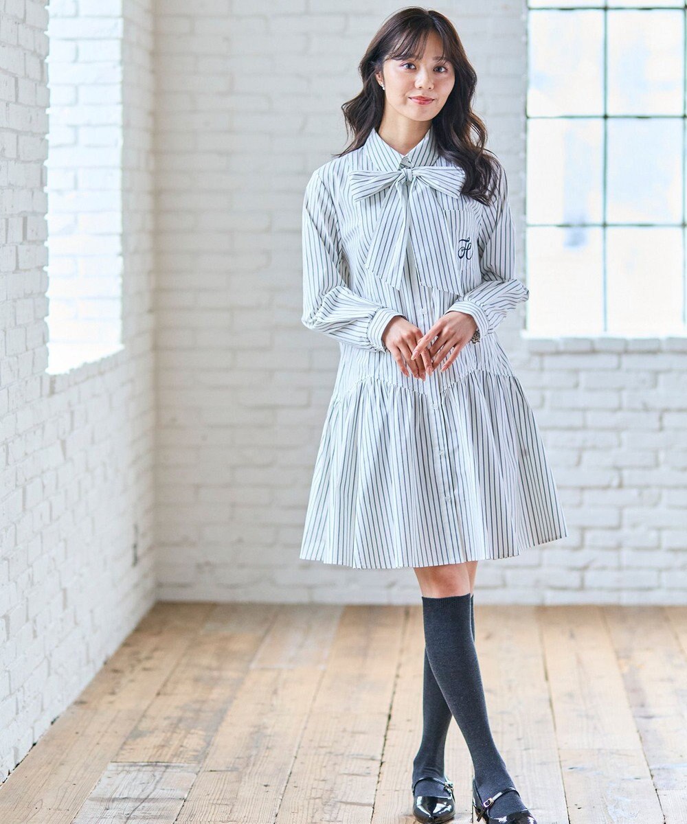 Feroux 【2WAY】リボンタイシャツ ワンピース 