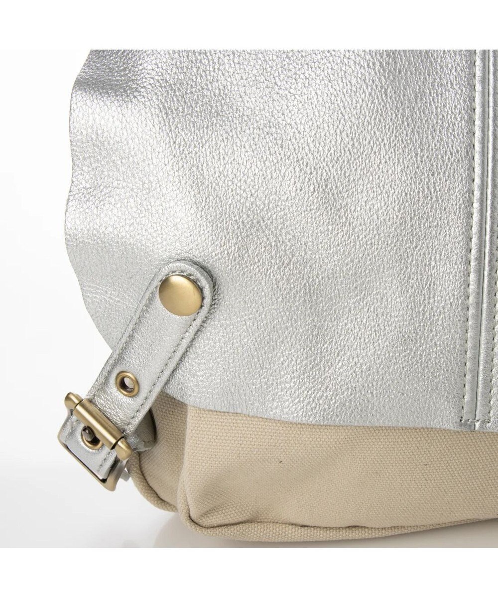 UNBILLION perche / 牛革かぶせキャンバスリュックサック 