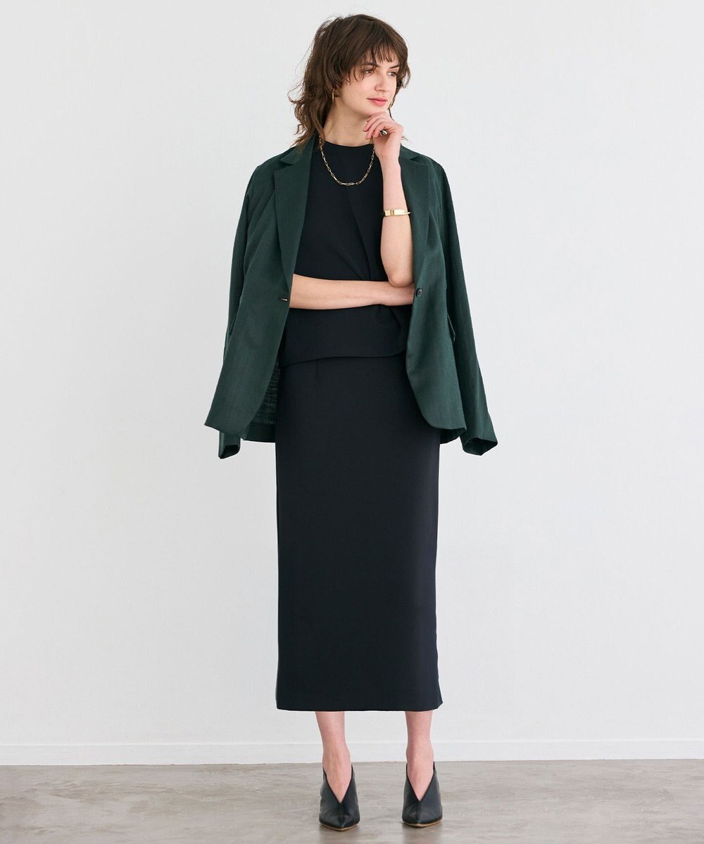 BEIGE， 【洗える】ALTHEA / ダンボールジャージーハイウエストIラインスカート 