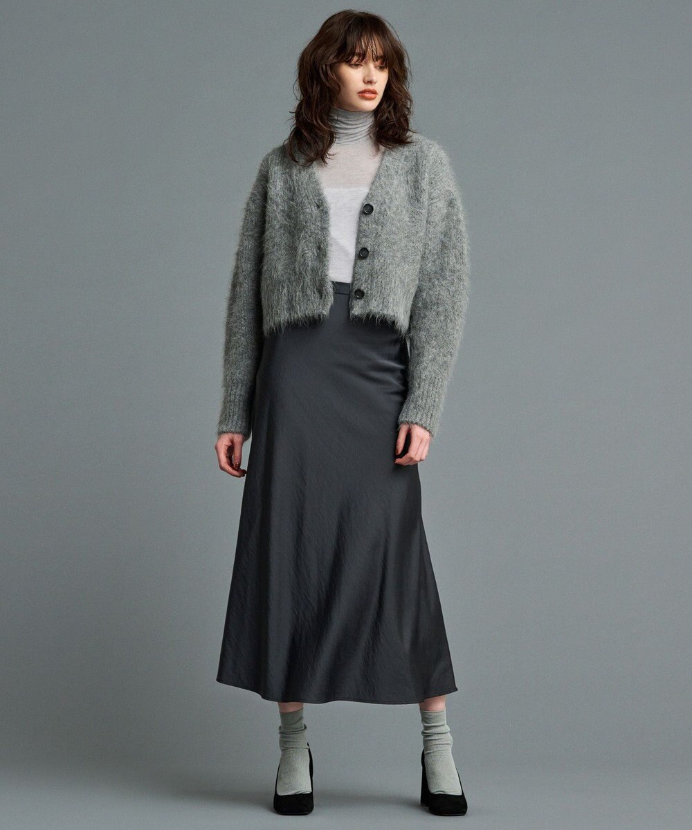 uncrave 【洗える】サテン フレアスカート（uncrave STANDARD） 