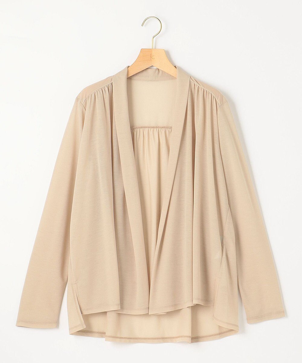 組曲 【WEB限定】シアーツイルジャージーショート カーディガン 