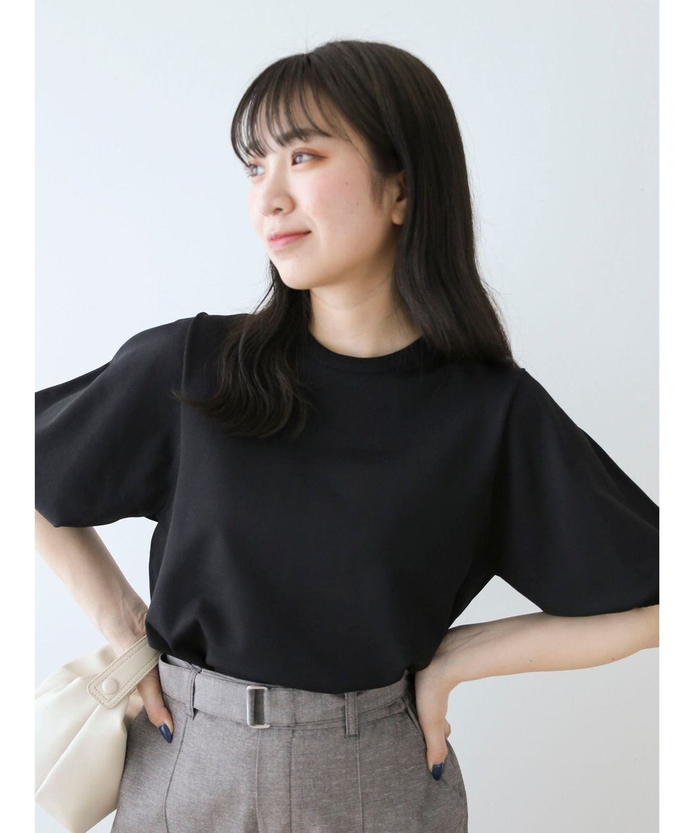 Green Parks パフ５分袖ニットプルオーバー 