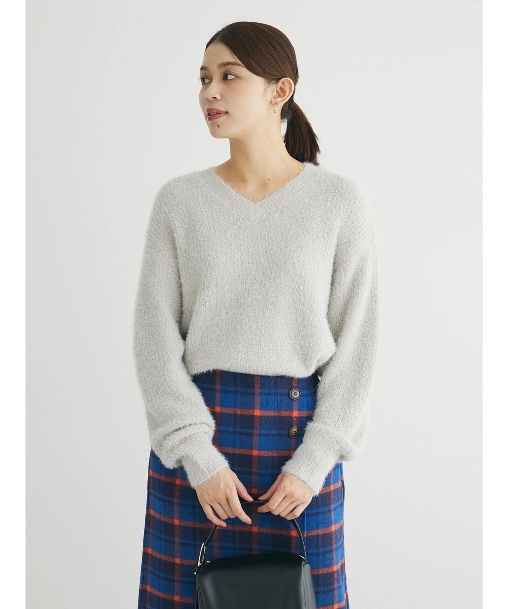 Green Parks シャギーチェックスカート 