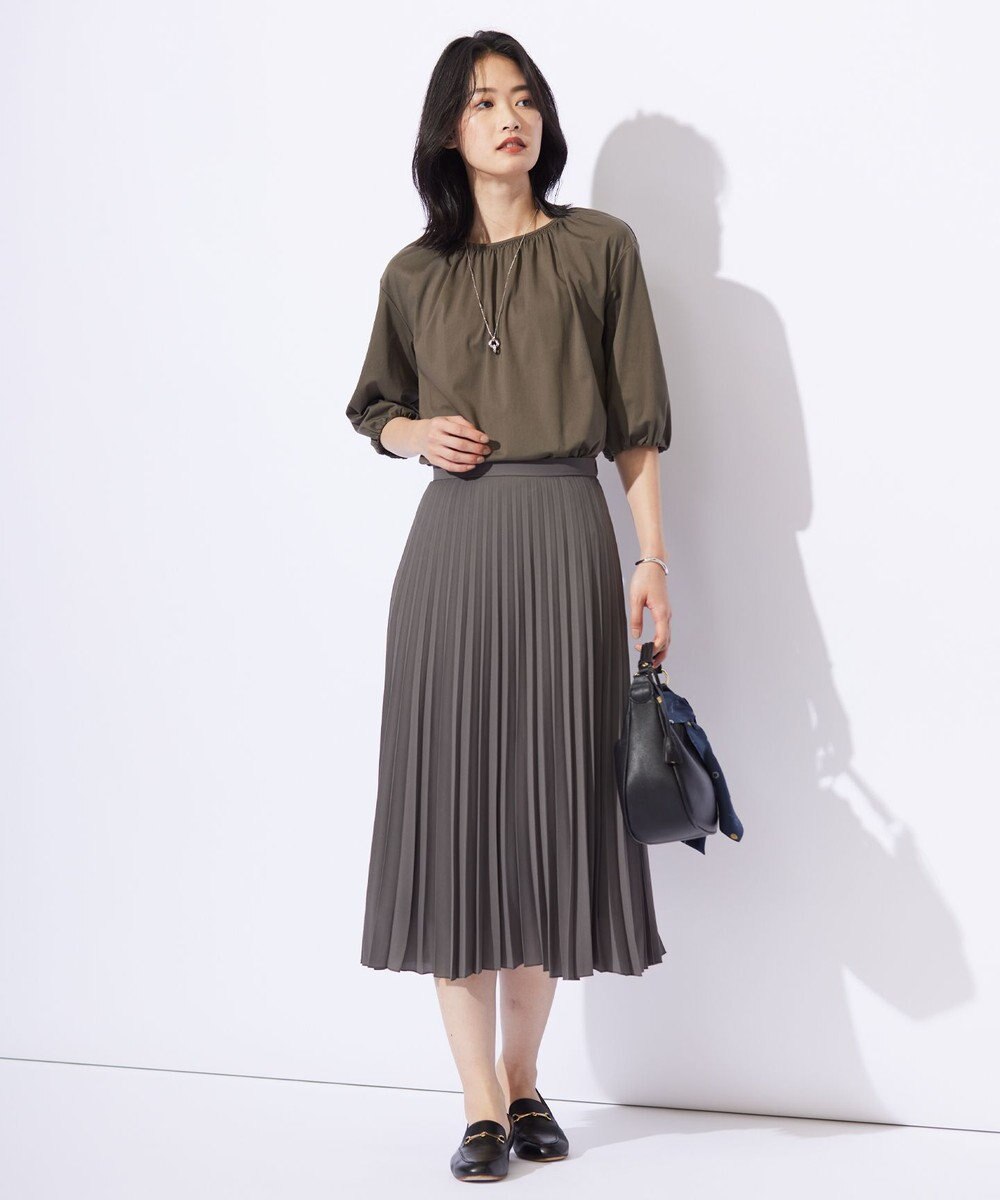 J.PRESS LADIES L 【洗える】ノルディス2wayジョーゼット プリーツ スカート 