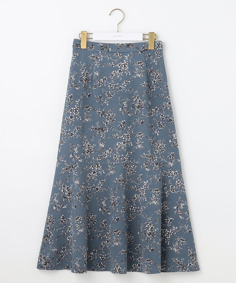 ANY SIS 【洗える】フラワープリントペプラム スカート 