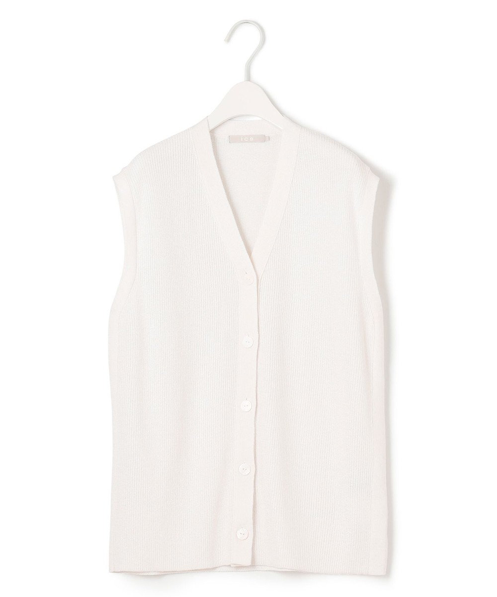 ICB 【洗える】 リネンブレンドシャイン ベスト 