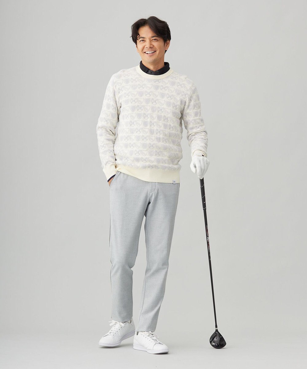 23区GOLF 【MEN】エンブレムジャカードセーター 