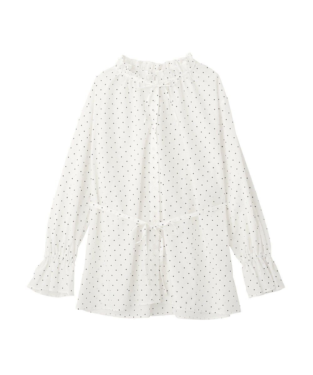 earth music&ecology 【イージーケア】TRキュプラダブルボタンフリルシャツ 