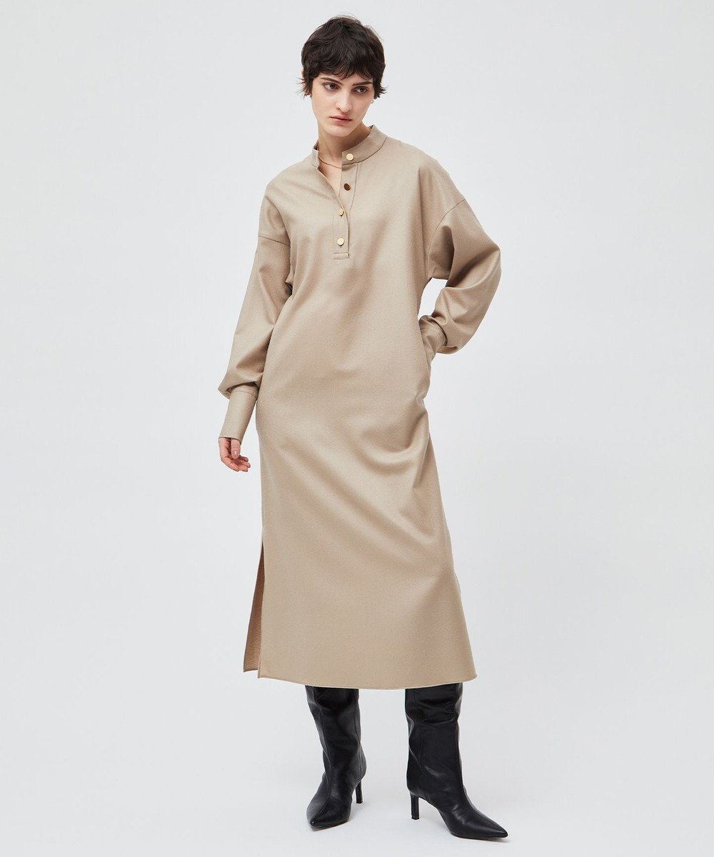 BEIGE， TERNES / ドルマンスリーブウールワンピース 