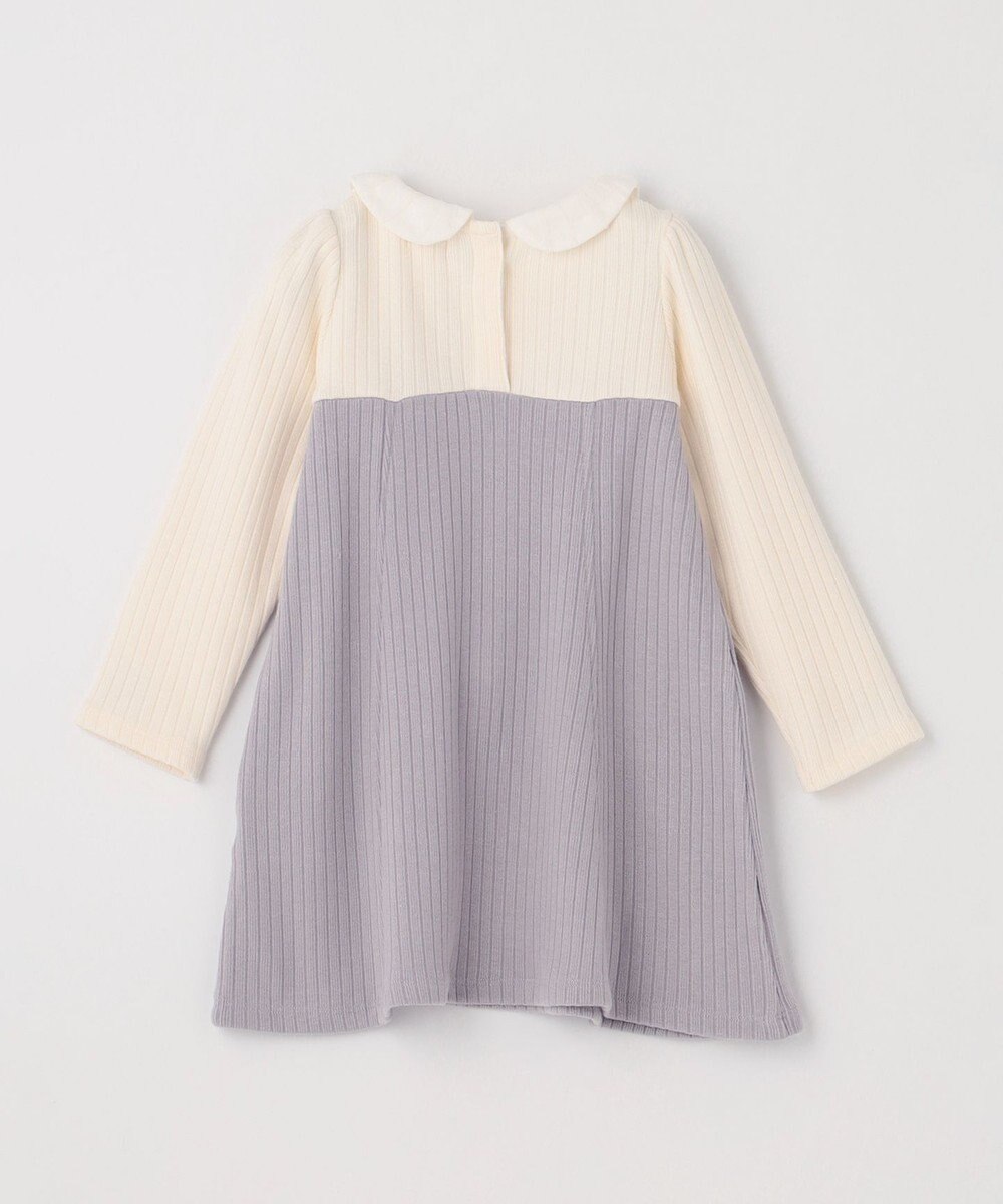 組曲 KIDS 【90-100㎝】バイカラーニットソー ワンピース 