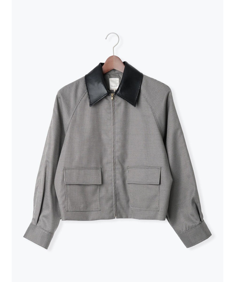 Te chichi ファブリックアソート衿付きブルゾン 