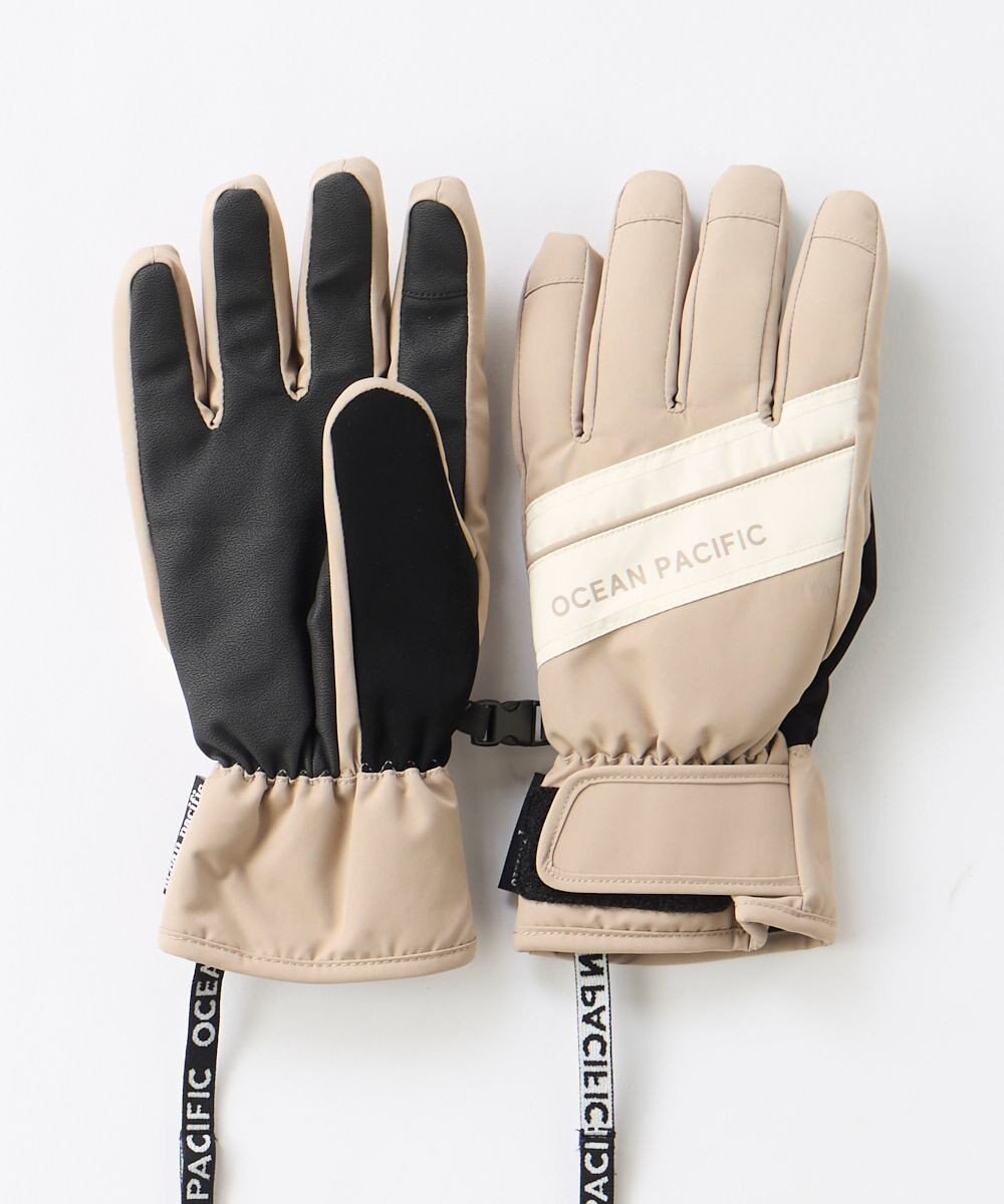 OP／FILA 【ocean pacific】撥水/中綿入りスノーグローブ スマホタッチ可能 