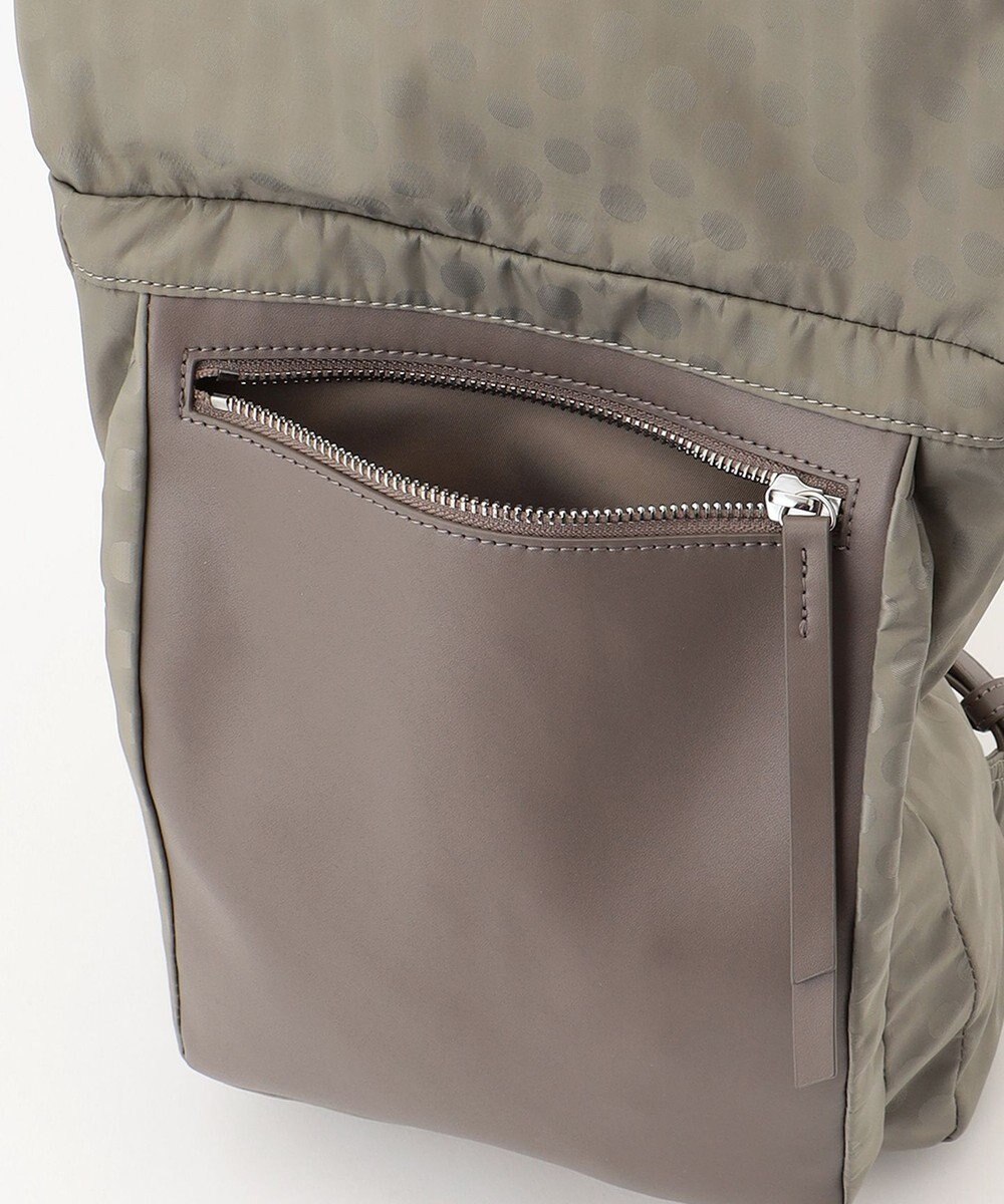 Y'SACCS はっ水ドットジャカード リサイクルレザーコンビ リュック 