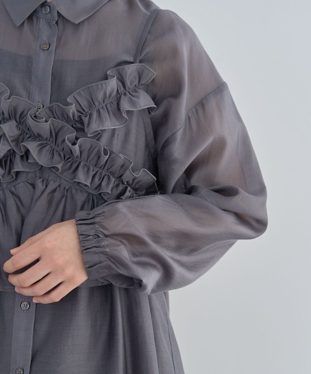 Green Parks ＳＥＴ２点フリルビスチェ＋シャツチュニック 