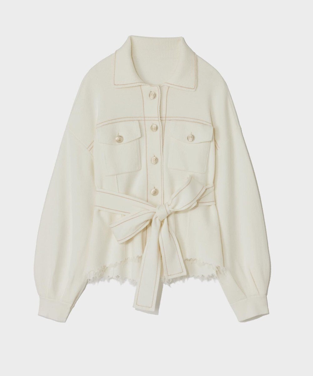 GRACE CONTINENTAL ニットワークジャケット 