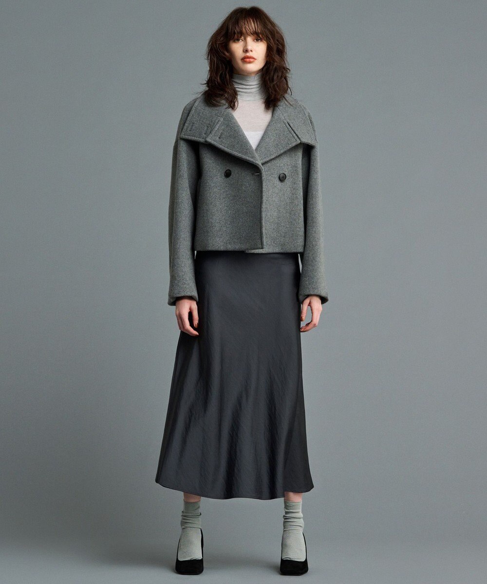 uncrave 【洗える】サテン フレアスカート（uncrave STANDARD） 