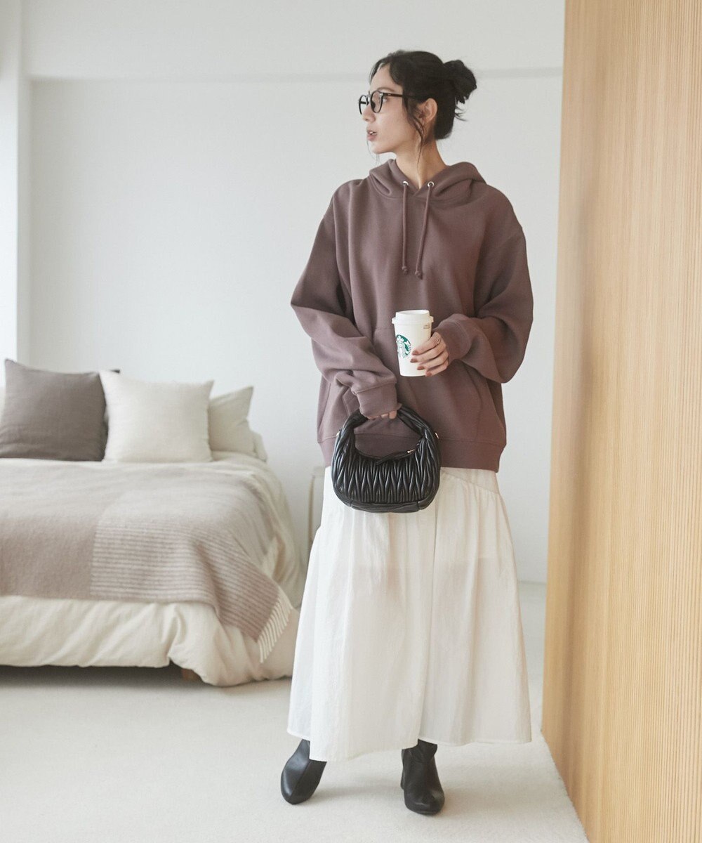 WEGO 【ユニセックス着用ITEM/裏起毛】リラックスフィットスウェットプルパーカー 