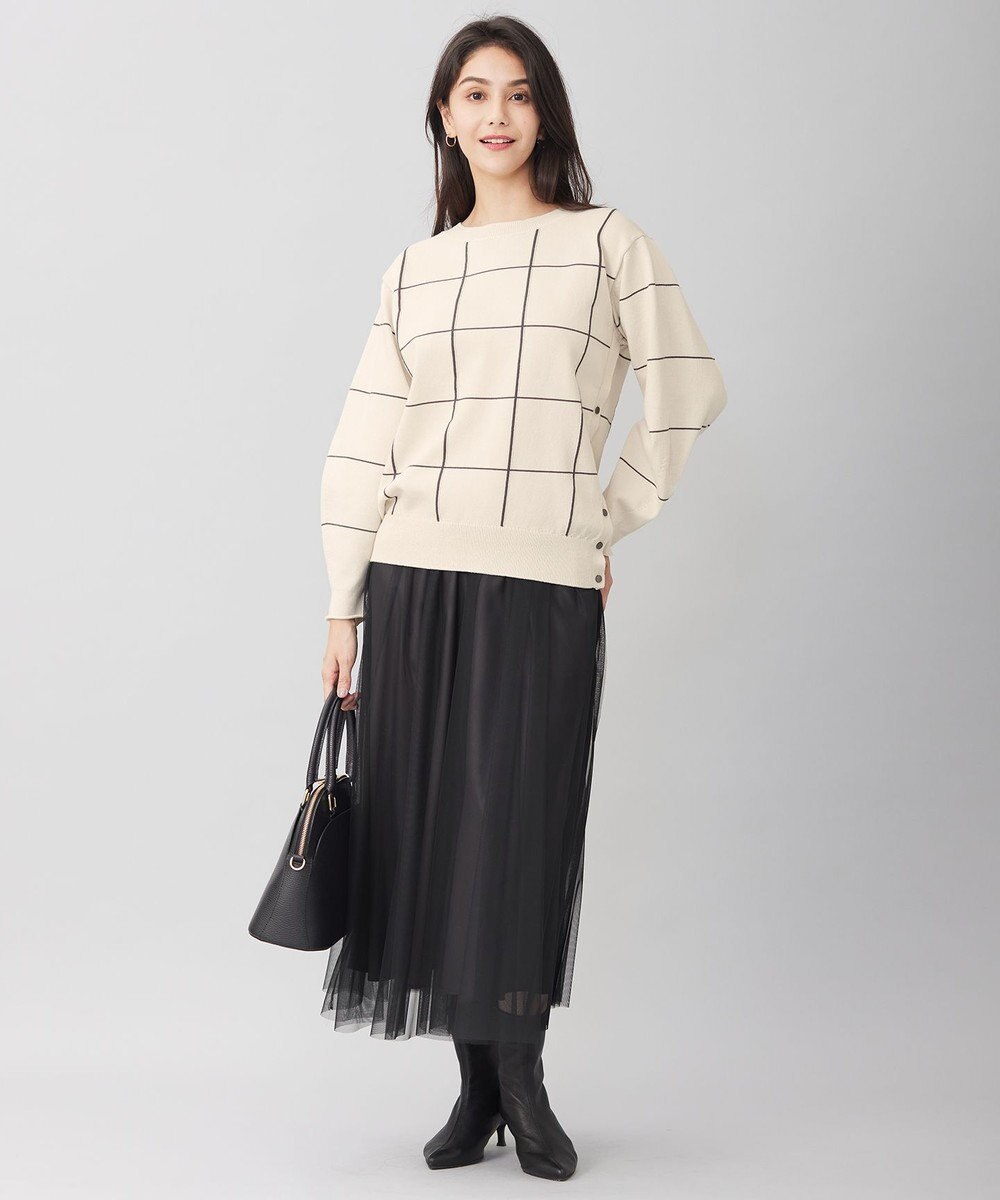 自由区 【WEB限定カラーあり・洗える】コットンナイロンミドルゲージ ニット 