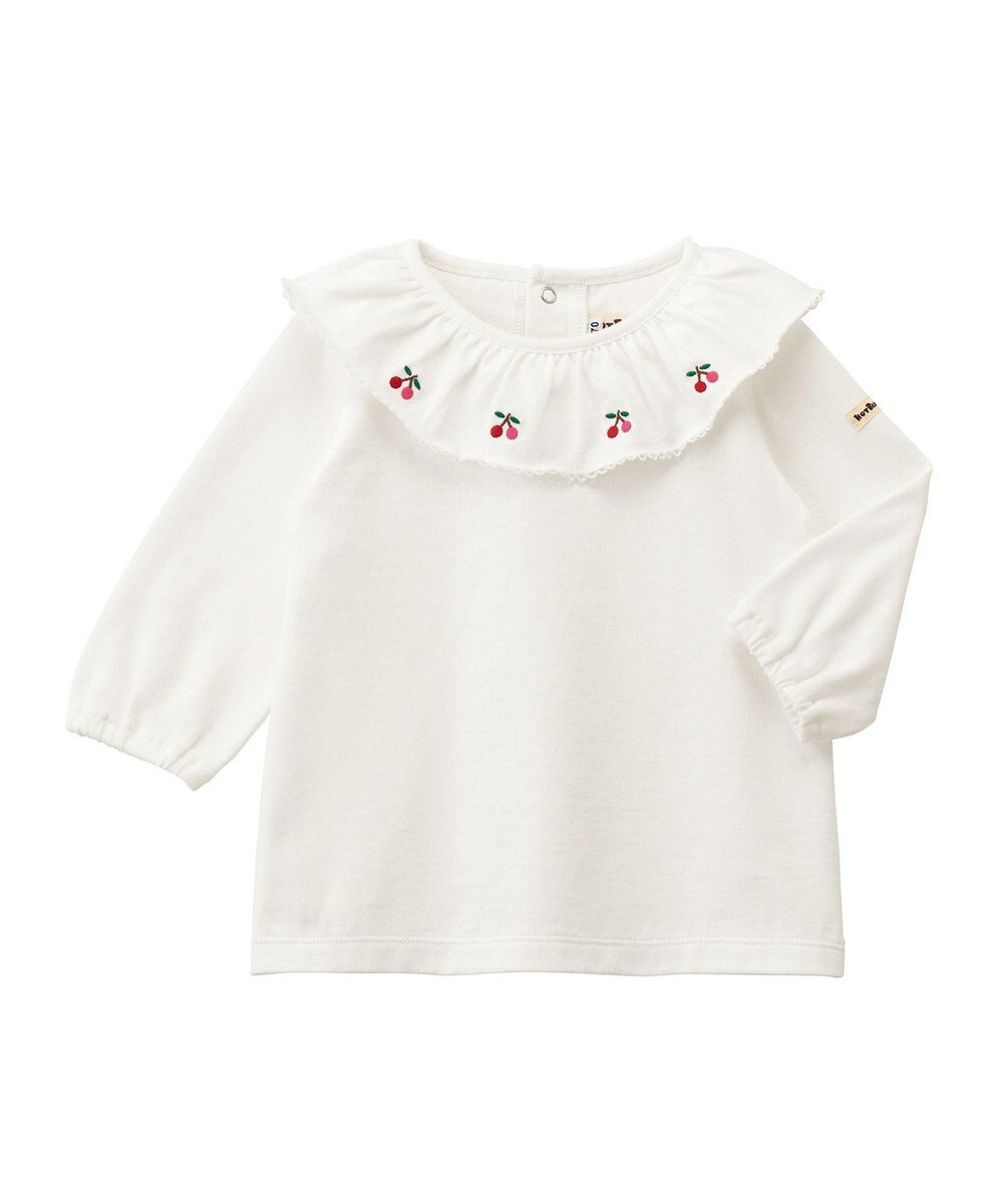 MIKI HOUSE HOT BISCUITS 【70-90cm】 さくらんぼ刺繍 ジャンパースカート＆ブラウスギフトセット【BOX付き】 