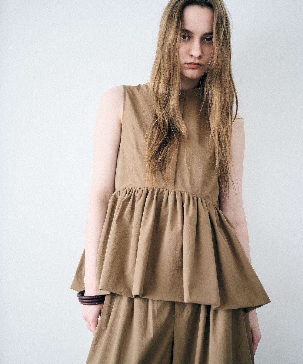 uncrave クールタッチカラータイプライター ペプラムブラウス 