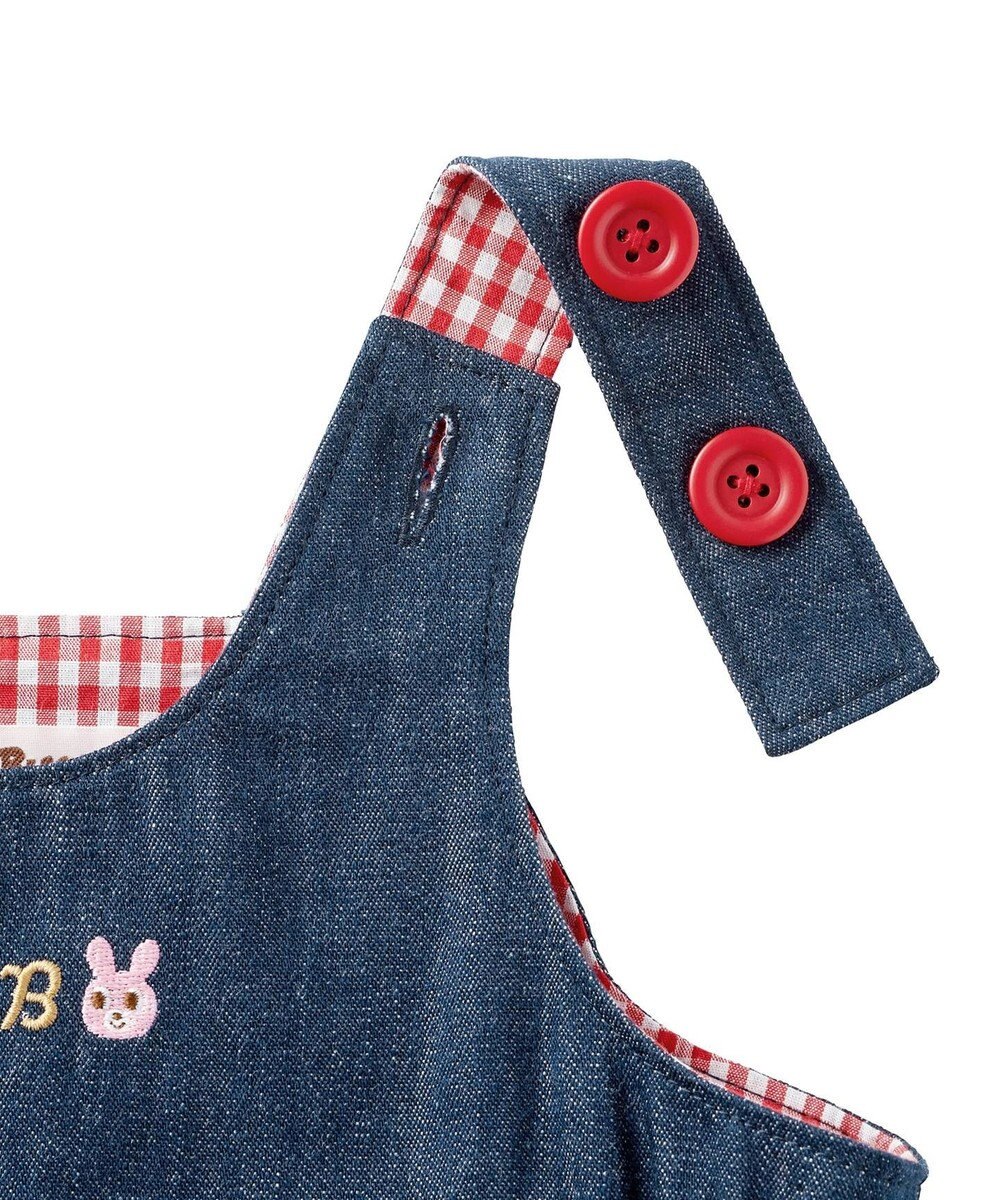 MIKI HOUSE HOT BISCUITS 【70-90cm】 さくらんぼ刺繍 ジャンパースカート＆ブラウスギフトセット【BOX付き】 