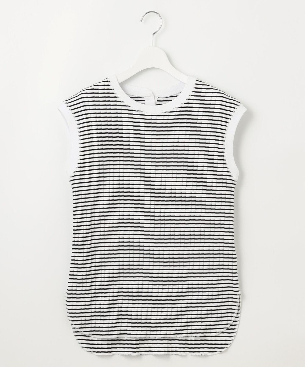 23区 S 【SLOW/一部店舗限定】ランダムリブフライス フレンチスリーブ カットソー 