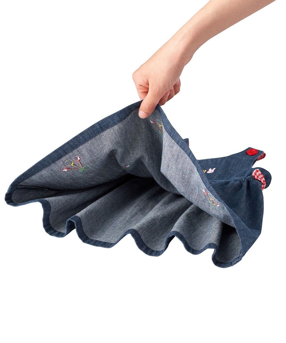 MIKI HOUSE HOT BISCUITS 【70-90cm】 さくらんぼ刺繍 ジャンパースカート＆ブラウスギフトセット【BOX付き】 