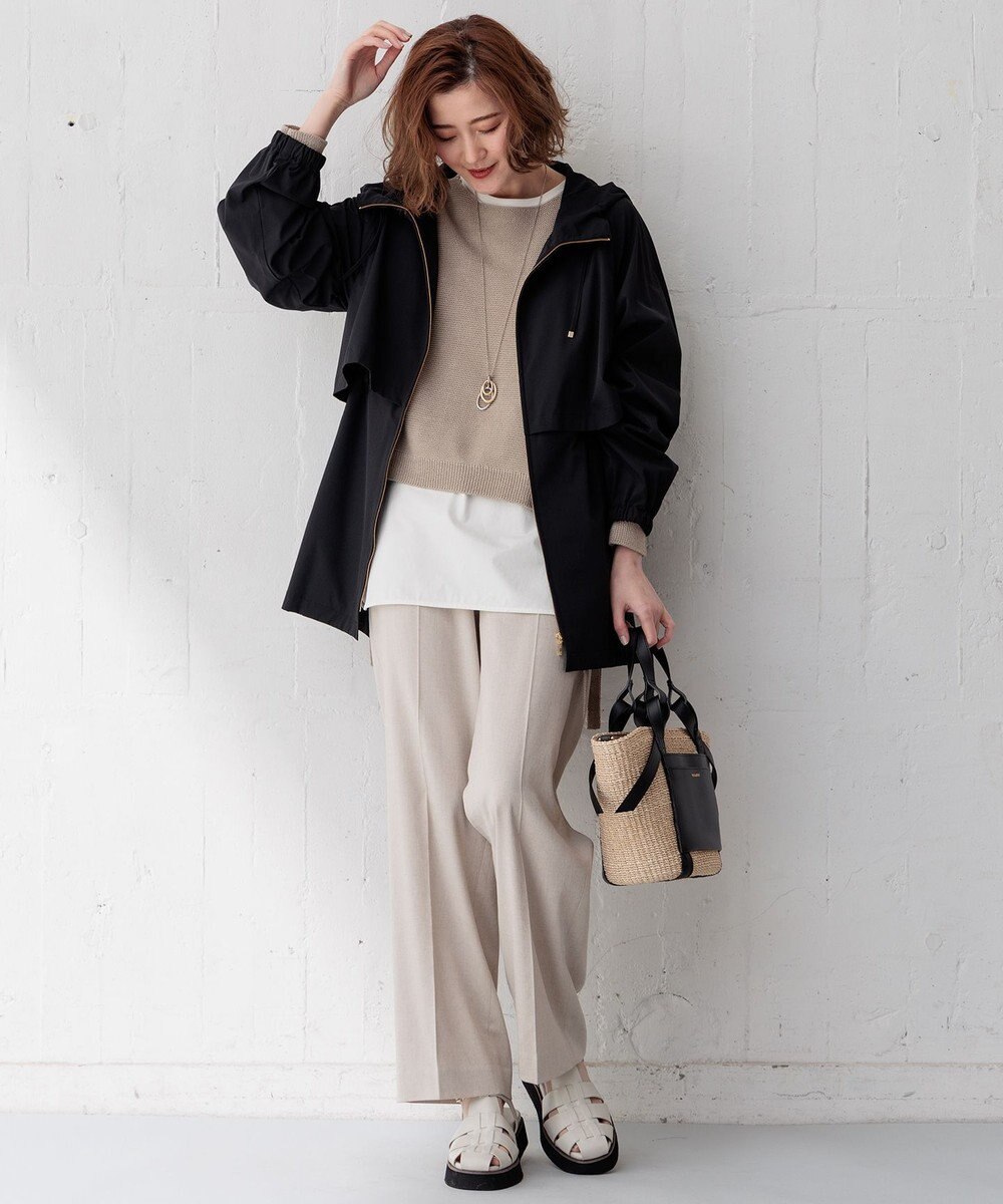 23区 【洗える/撥水加工】ナイロン2WAYストレッチ フーデットアウター 