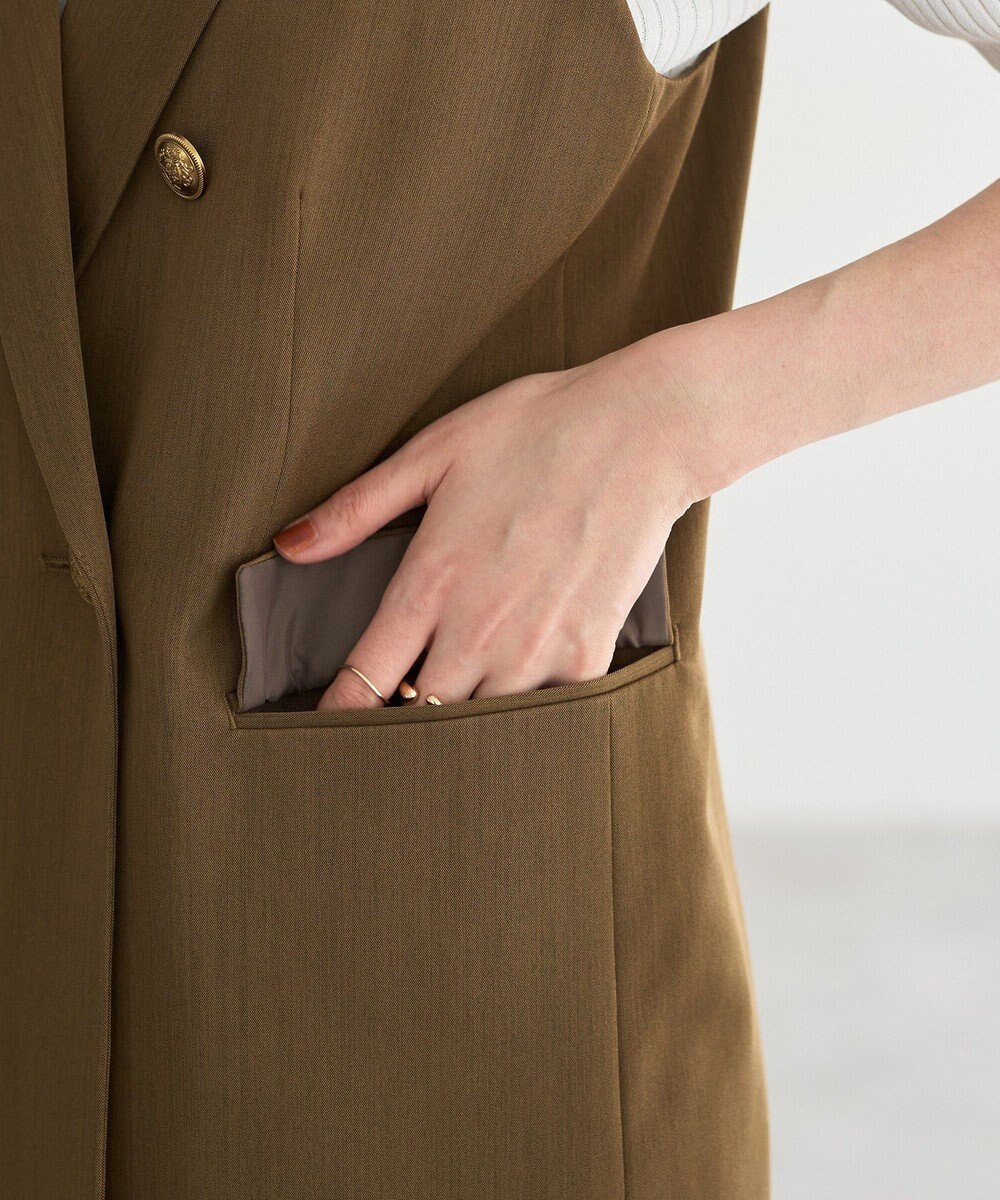 YECCA VECCA ドライタッチ金釦テーラードジレ 