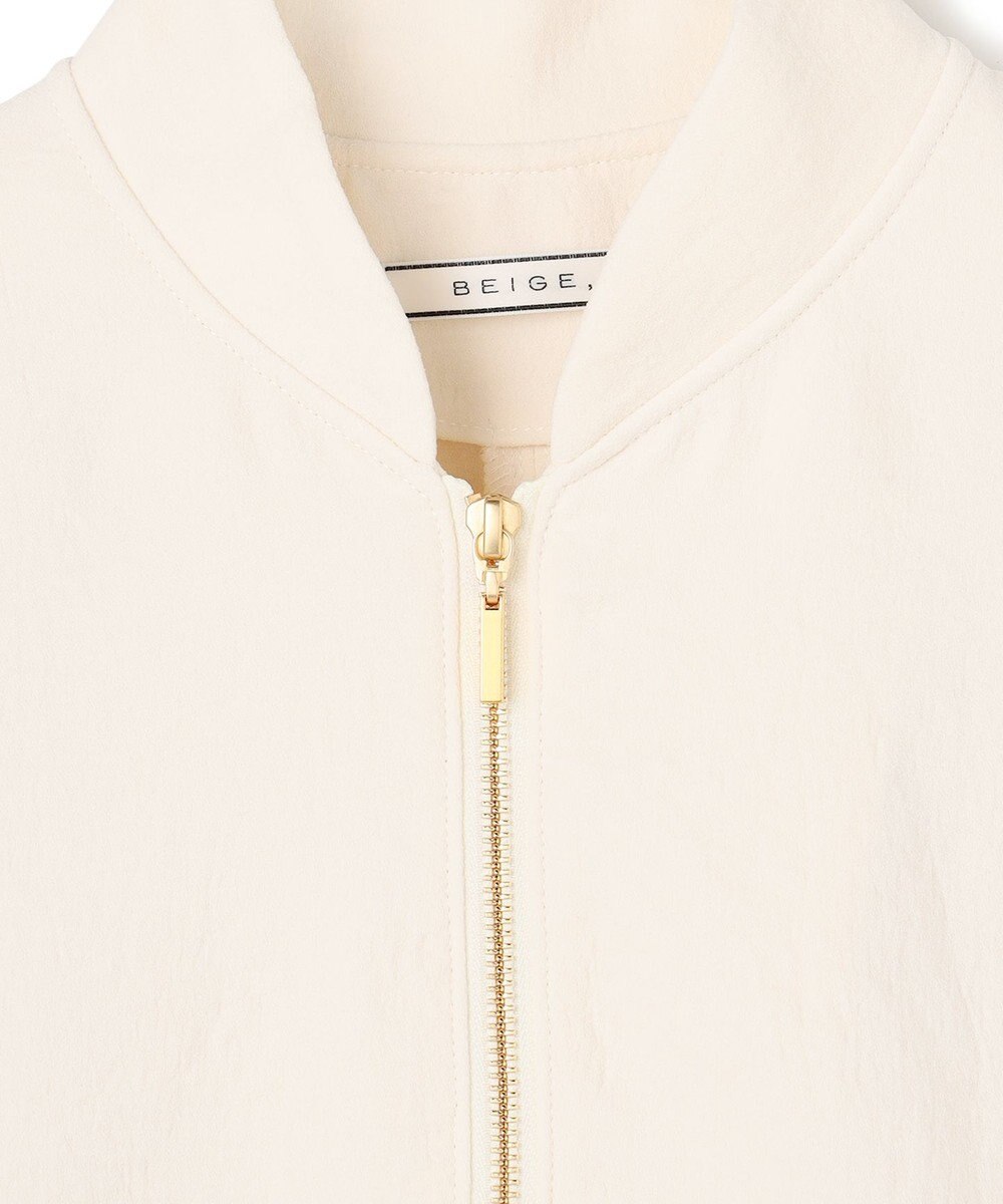 BEIGE， 【洗える】POMONA / ゴールドジップライトブルゾン 
