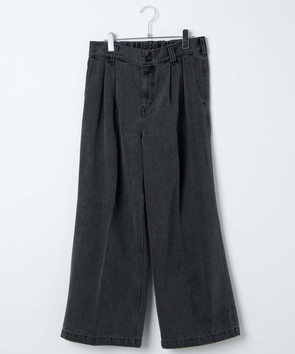 WEGO 【ウエストゴム】スーパーバギーデニムスラックス 