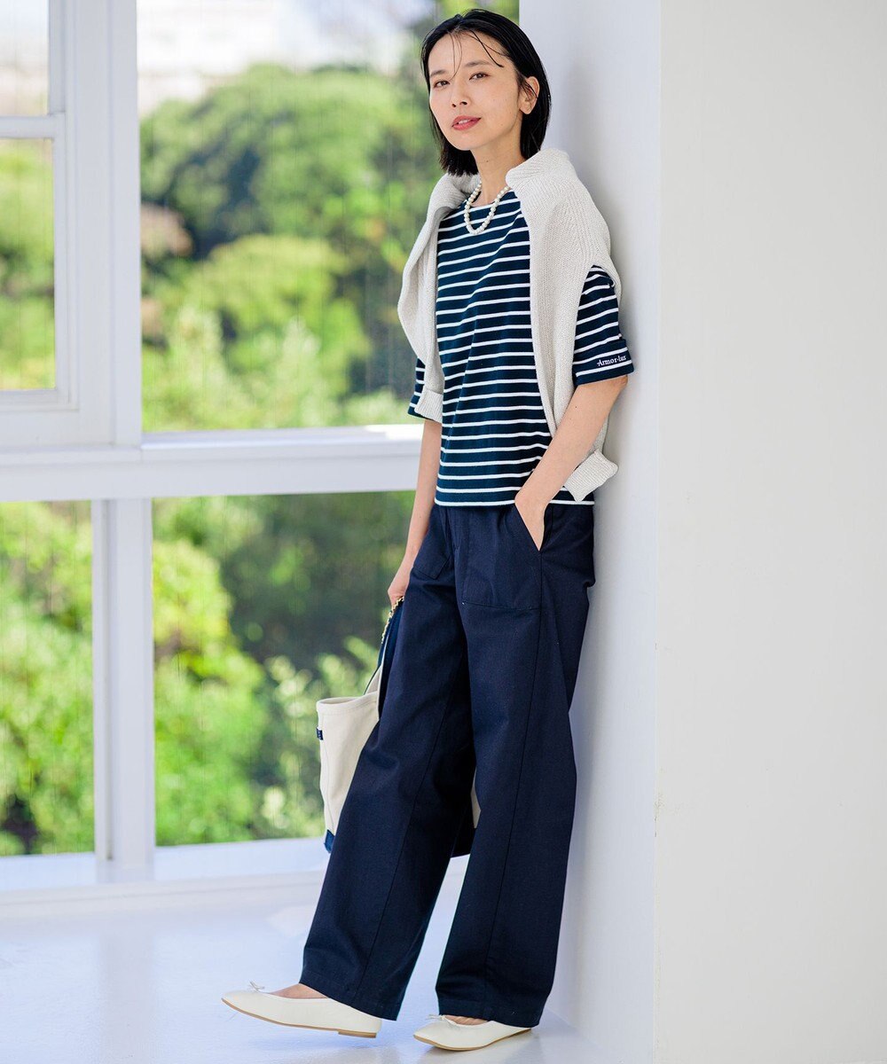 23区 【Oggi4月号掲載/洗える】スラブツイルストレッチ ベイカー パンツ 