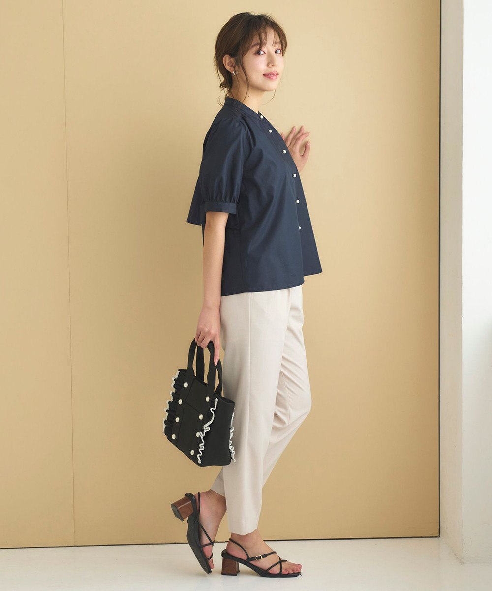 Feroux 【洗える】美シルエットカラーテーパード パンツ 