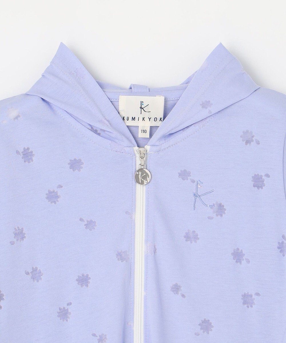 組曲 KIDS 【UVケア】【110-140cm】フラワーオパール パーカー 