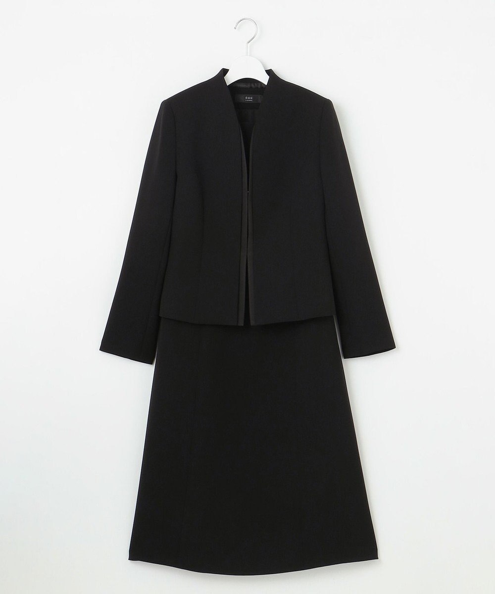 自由区 FORMAL 【洗える/縦横ストレッチ】セオプラスエス横二重ジャケット＋ワンピース 