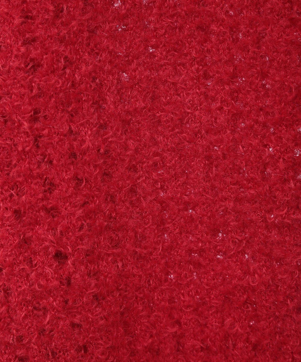 earth music&ecology 格子編み襟付きニットカーディガン 