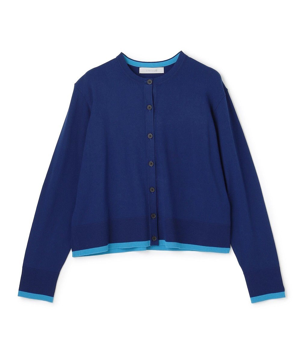 UNFILO マイビューティニット バイカラー カーディガン 