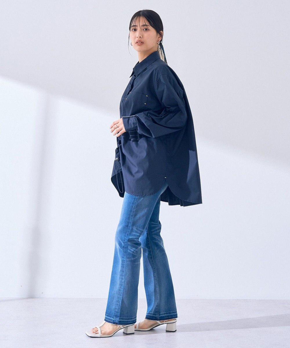 YECCA VECCA カットオフスリムストレートデニムパンツ 