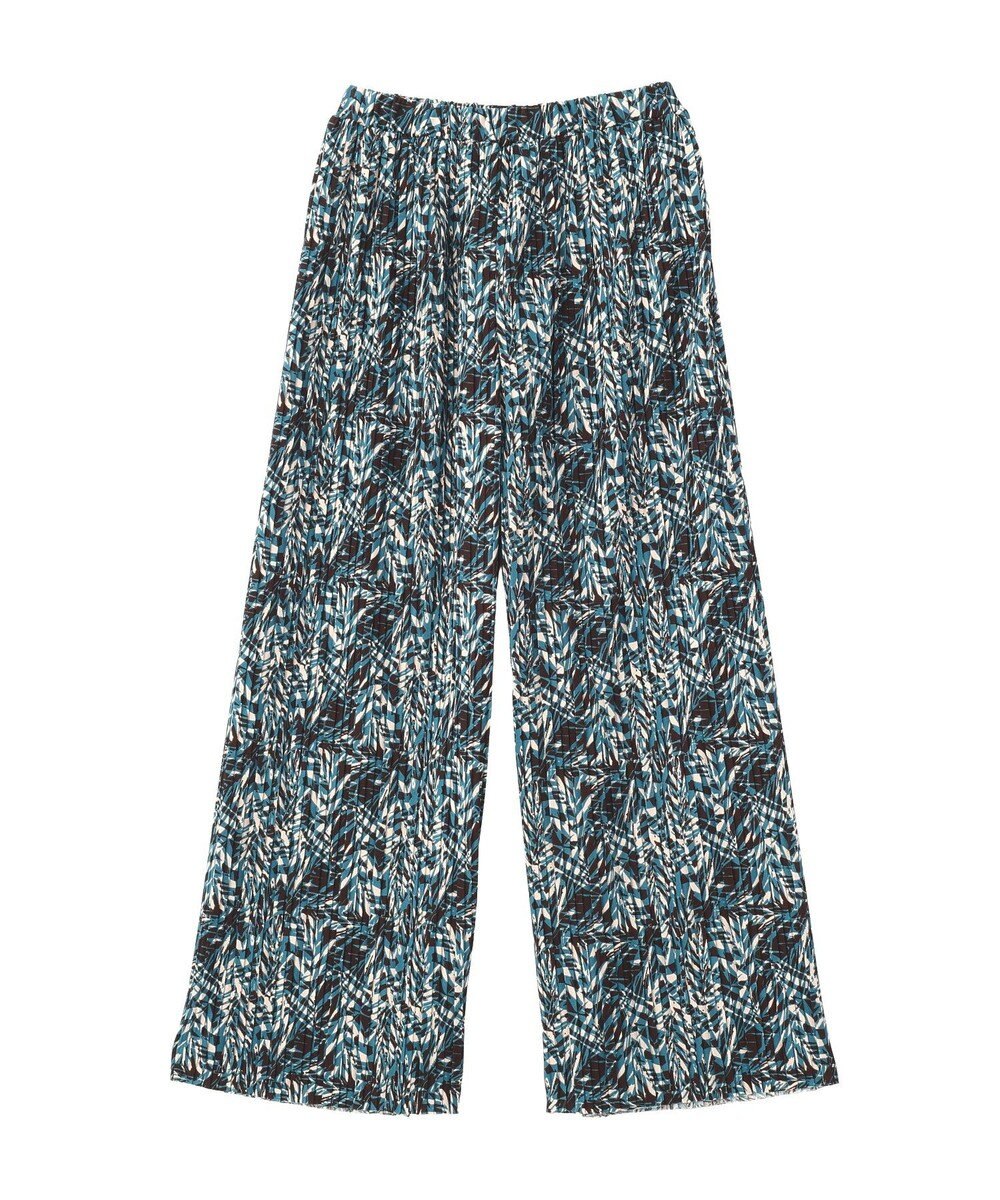 Green Parks セルフカットプリーツ柄パンツ 