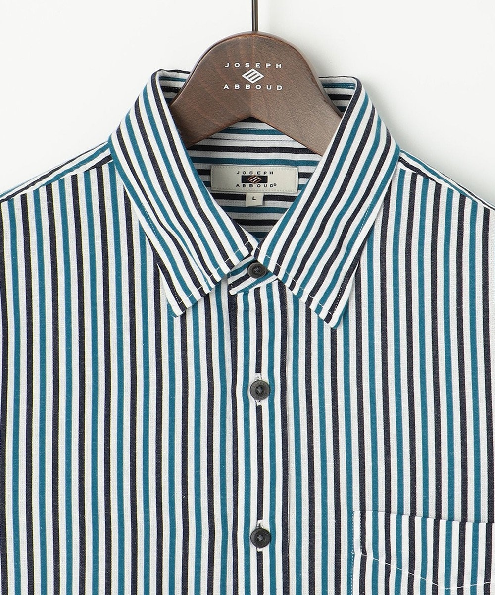 JOSEPH ABBOUD 【イージーケア】ストライプ 半袖シャツ 