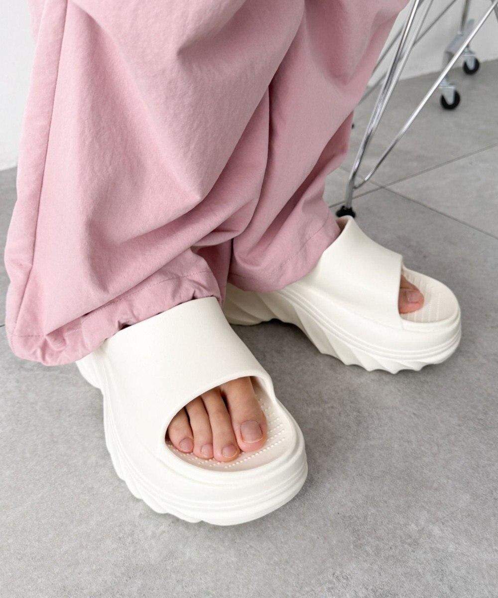 WEGO 厚底デザインラバーサンダル 