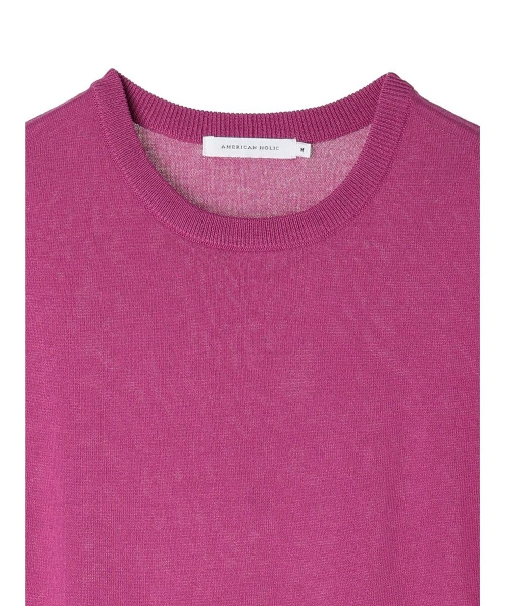 AMERICAN HOLIC 接触冷感フレンチスリーブニットプルオーバー 
