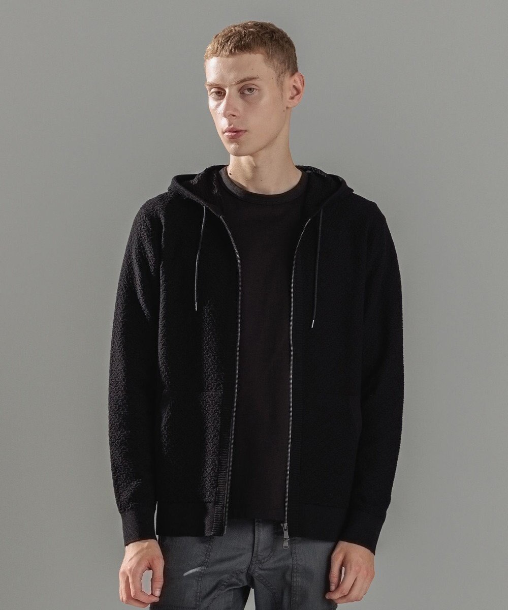 JOSEPH HOMME 【イージーケア】 ヴィスコースリンクス　ジップアップニットフーディー 