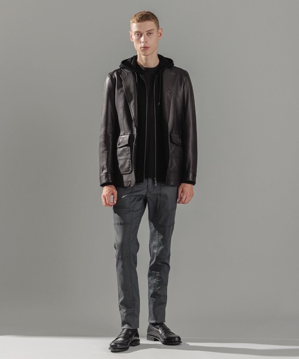 JOSEPH HOMME 【イージーケア】 ヴィスコースリンクス　ジップアップニットフーディー 