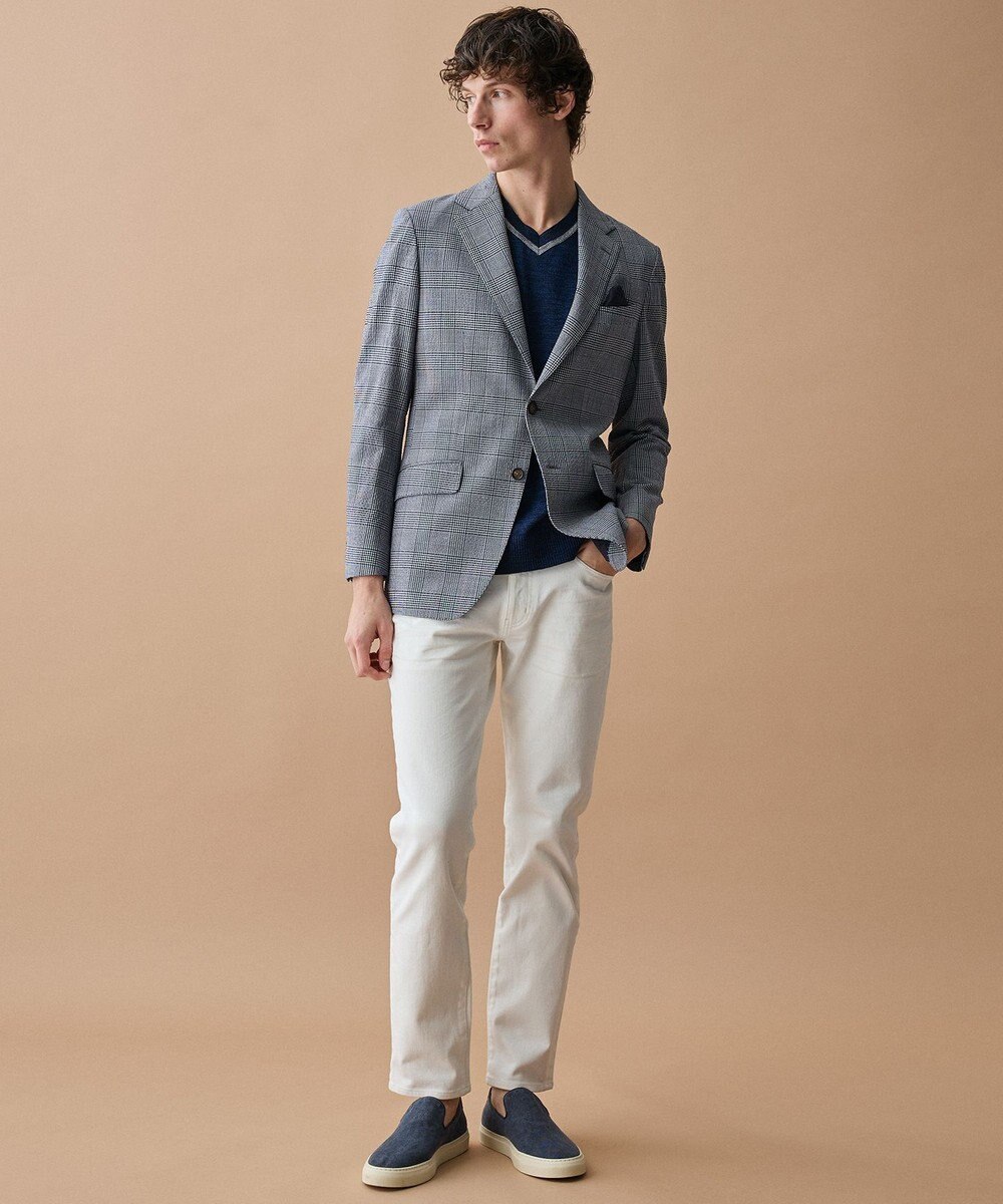 JOSEPH ABBOUD 【イタリア糸使用・清涼感・軽量・洗える】スラブギマ　Vネックニット 