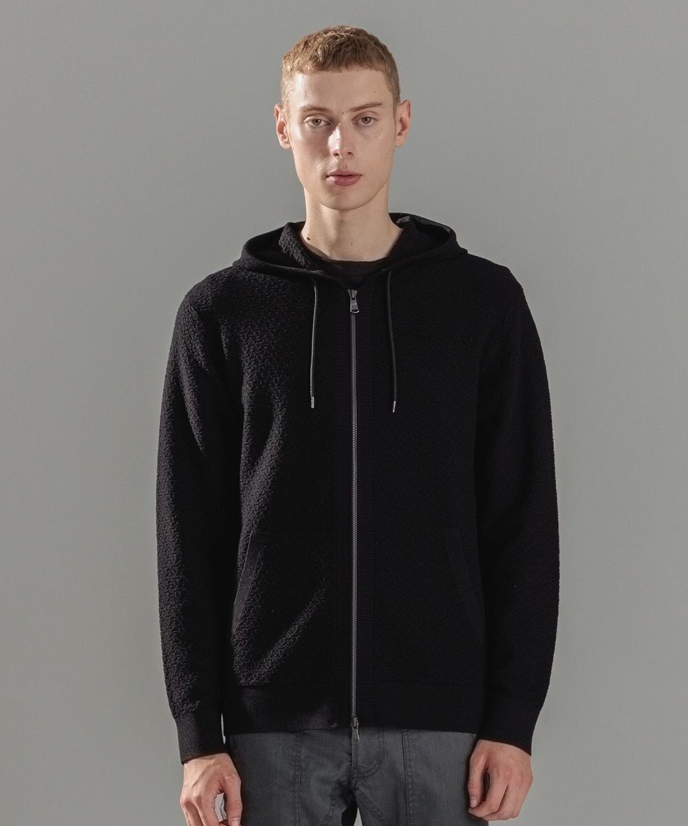 JOSEPH HOMME 【イージーケア】 ヴィスコースリンクス　ジップアップニットフーディー 